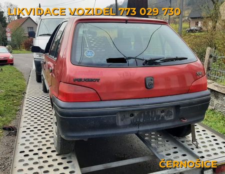 Fotografie likvidace vozidel Černošice
