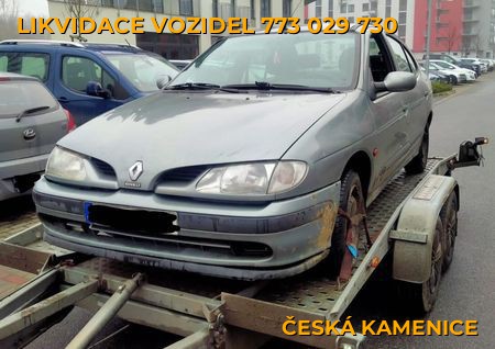 Fotografie likvidace vozidel Česká Kamenice