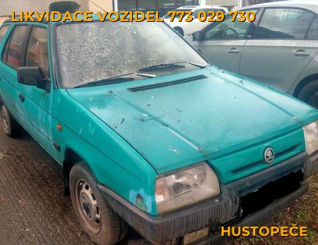 Fotografie likvidace vozidel Hustopeče