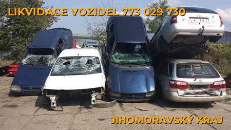 Fotografie likvidace vozidel Jihomoravský kraj