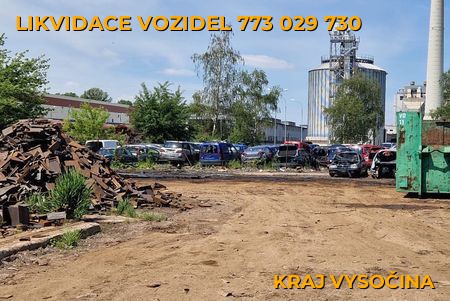 Fotografie likvidace vozidel Kraj Vysočina
