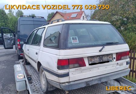 Fotografie likvidace vozidel Liberec