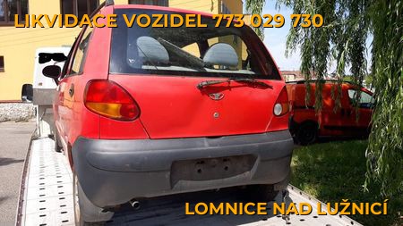 Fotografie likvidace vozidel Lomnice nad Lužnicí