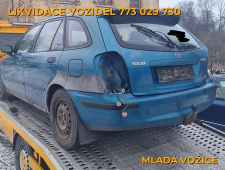 Fotografie likvidace vozidel Mladá Vožice