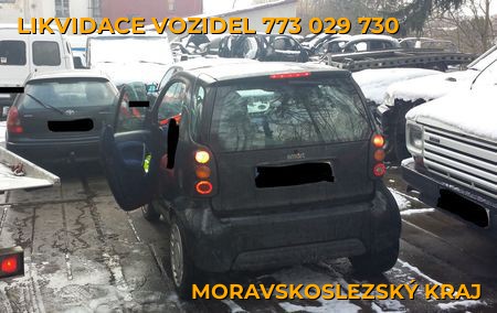 Fotografie likvidace vozidel Moravskoslezský kraj