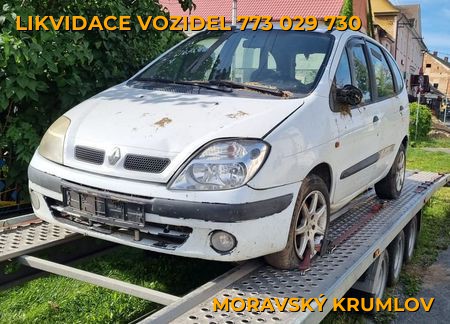 Fotografie likvidace vozidel Moravský Krumlov