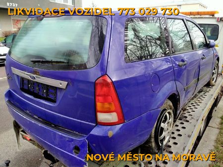 Fotografie likvidace vozidel Nové Město na Moravě