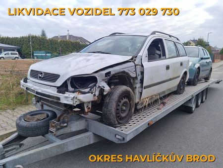 Fotografie likvidace vozidel Okres Havlíčkův Brod