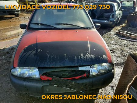 Fotografie likvidace vozidel Okres Jablonec nad Nisou