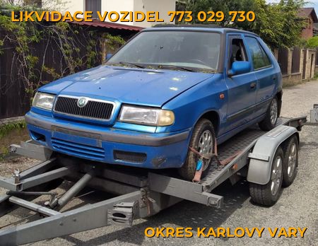 Fotografie likvidace vozidel Okres Karlovy Vary