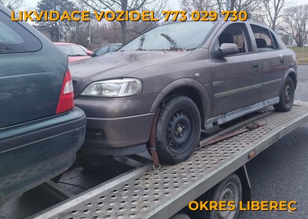 Fotografie likvidace vozidel Okres Liberec
