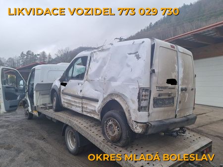 Fotografie likvidace vozidel Okres Mladá Boleslav
