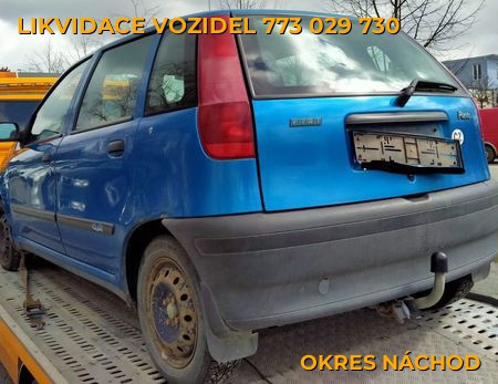 Fotografie likvidace vozidel Okres Náchod