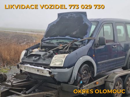 Fotografie likvidace vozidel Okres Olomouc