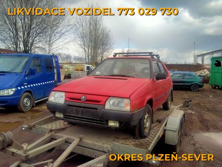 Fotografie likvidace vozidel Okres Plzeň-sever