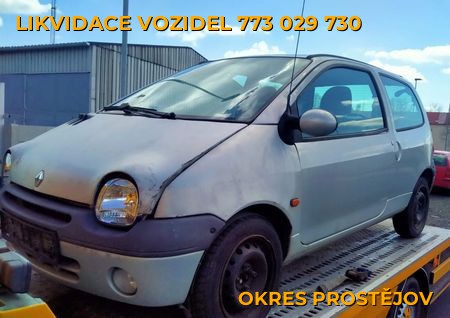 Fotografie likvidace vozidel Okres Prostějov