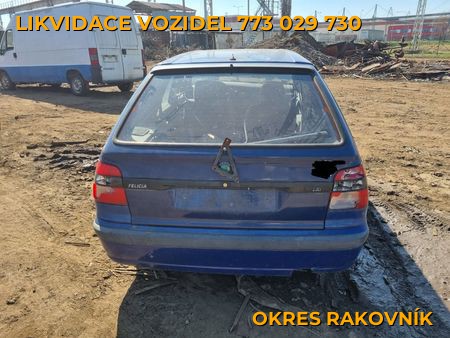 Fotografie likvidace vozidel Okres Rakovník