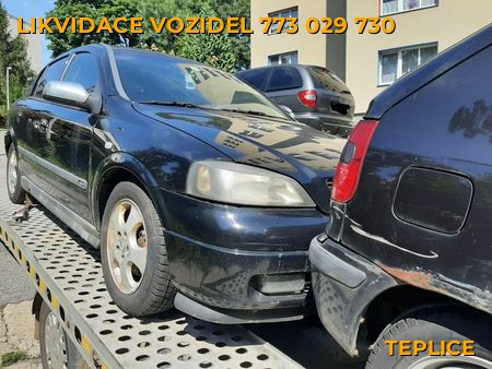 Fotografie likvidace vozidel Teplice