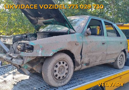 Fotografie likvidace vozidel Velvary