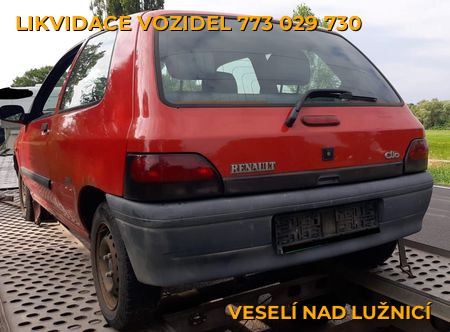 Fotografie likvidace vozidel Veselí nad Lužnicí