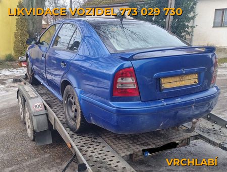 Fotografie likvidace vozidel Vrchlabí