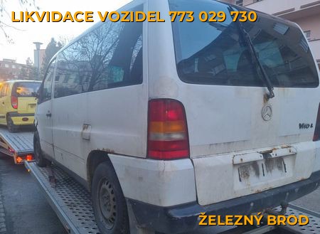 Fotografie likvidace vozidel Železný Brod