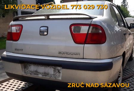 Fotografie likvidace vozidel Zruč nad Sázavou